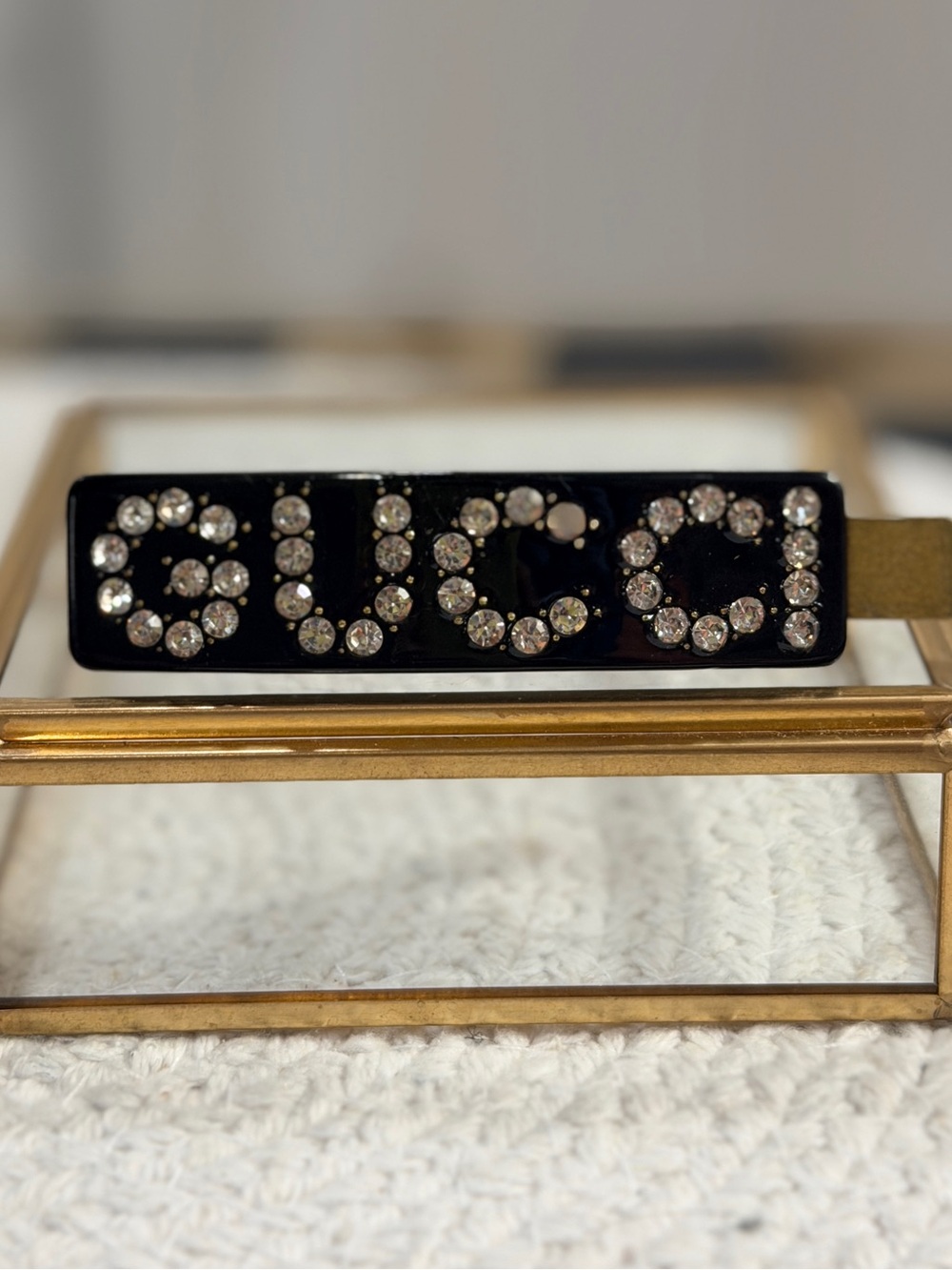 Gucci Hair Clip | FASHION Black Crystal Clip - New